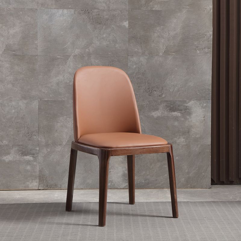 Faux Leather Dining Chairs Industrial Parsons Armless Side Chair Clearhalo 'Dining Chairs' 'Dining Tables & Seating' 'dining_chair' 'furn' 'furn_dining_chair' 'Furniture' 'Kitchen & Dining Furniture' 1200x1200_5271b491-55f3-4c2b-816c-8bb32d93c200