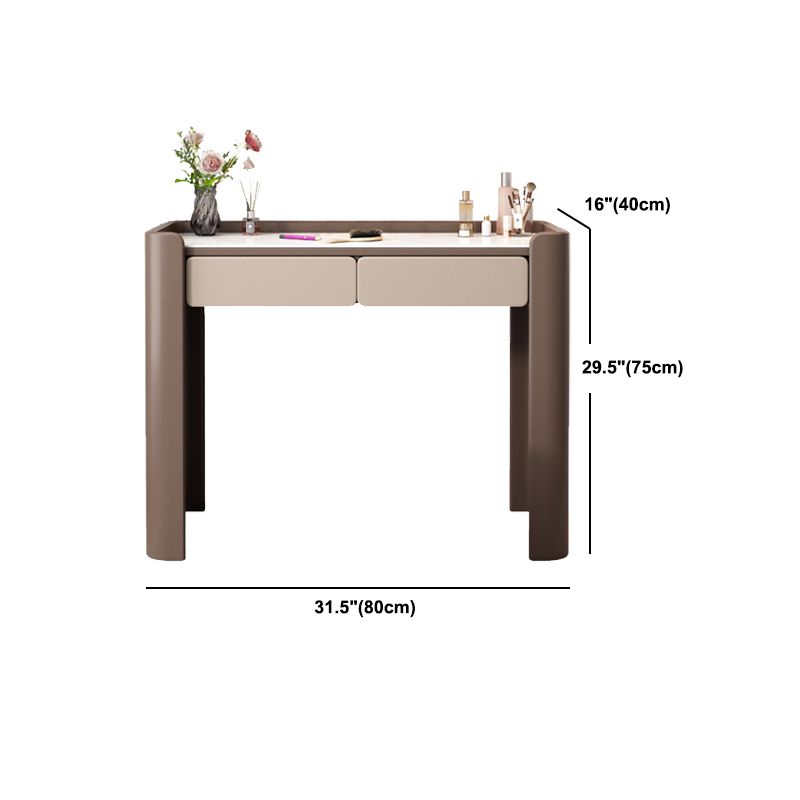29.53 "H Holz/Stein Waschtischstool Set 2/5 Schubladen Kommode in Braun