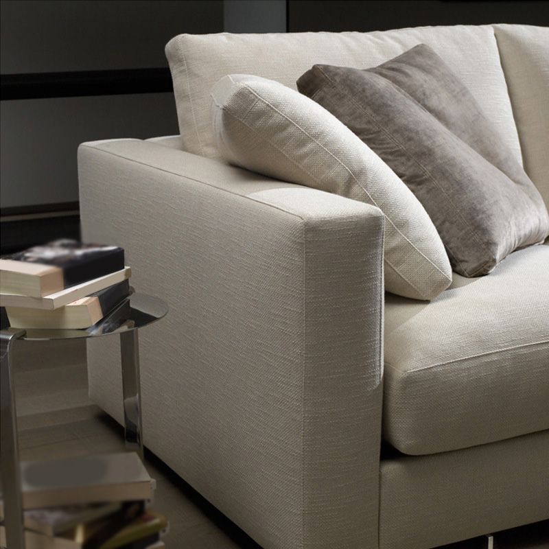 Padded Wooden down Cloth Rectangular Sofa with Pillow Back and Down/sponge/latex Cushion Clearhalo 'furn' 'furn_sofas' 'Furniture' 'furniture_sofas' 'kitchen' 'kitchen_sofas' 'Living Room Furniture' 'Sofa' 'sofas' 1200x1200_5273f6da-d166-4f4f-87e1-6a27a5fd4dc1