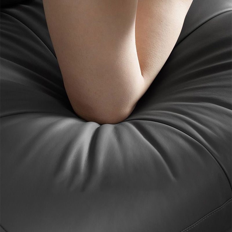 Genuine Leather Stain Resistant Contemporary Pillow Top Arm Sofa Couch