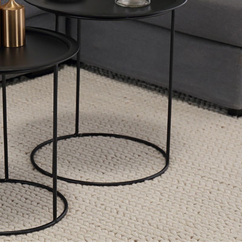 Mesa de bocadillo lateral metálico de mediados de siglo