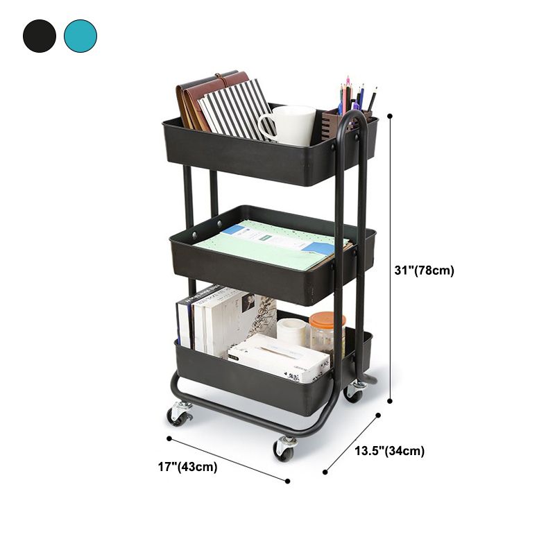 Scandinavian Style Bookcase with Casters Bookshelf for Home and Office