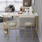 Nordic Glam Style Bar Table 42-inch Height Metal Base Bistro Table for Dining Room Clearhalo 'Bar Furniture' 'Bar Tables' 'bar_tables' 'furn' 'furn_bar_tables' 'Furniture' 'furniture_bar_tables' 'Kitchen & Dining Furniture' 'kitchen&dining_furn' 'kitchen' 1200x1200_52767ae5-6882-40bd-9188-31285d896f30