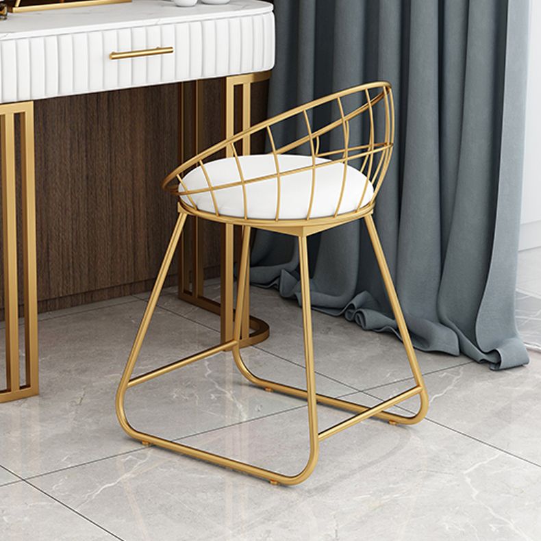 Stoffen eetkamerstoel Scandinavische open rugloze eetkamerstoelen