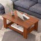 Rectangular Wooden 4 Legs Coffee Cocktail Table with Storage Shelf Clearhalo 'Coffee & Accent Tables' 'Coffee Tables' 'coffee_tables' 'furn' 'furn_coffee_tables' 'Furniture' 'Living Room Furniture' 1200x1200_52789002-da2d-4bdf-9687-8cc6390f0d42