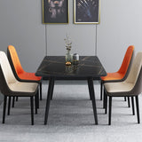 Dining Room Contemporary Sintered Stone Dining Table Rectangular Table with Metallic Base Clearhalo ' dining_table' 'Dining Tables & Seating' 'Dining Tables' 'furn' 'furn_dining_table' 'Furniture' 'furniture_dining_table' 'Kitchen & Dining Furniture' 'kitchen&dining_furn' 'kitchen' 'kitchen_dining_table' 1200x1200_5278eadd-8a1f-4d45-9c7f-f6d21eecfe04