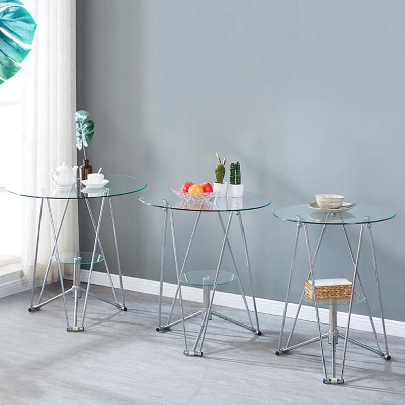 Modern Round Dining Room Table Tempered Glass Table with Pedestal Base for Dining Room Clearhalo ' dining_table' 'Dining Tables & Seating' 'Dining Tables' 'furn' 'furn_dining_table' 'Furniture' 'furniture_dining_table' 'Kitchen & Dining Furniture' 'kitchen&dining_furn' 'kitchen' 'kitchen_dining_table' 1200x1200_52791b86-90bf-47fd-a248-f6f3b04815a4