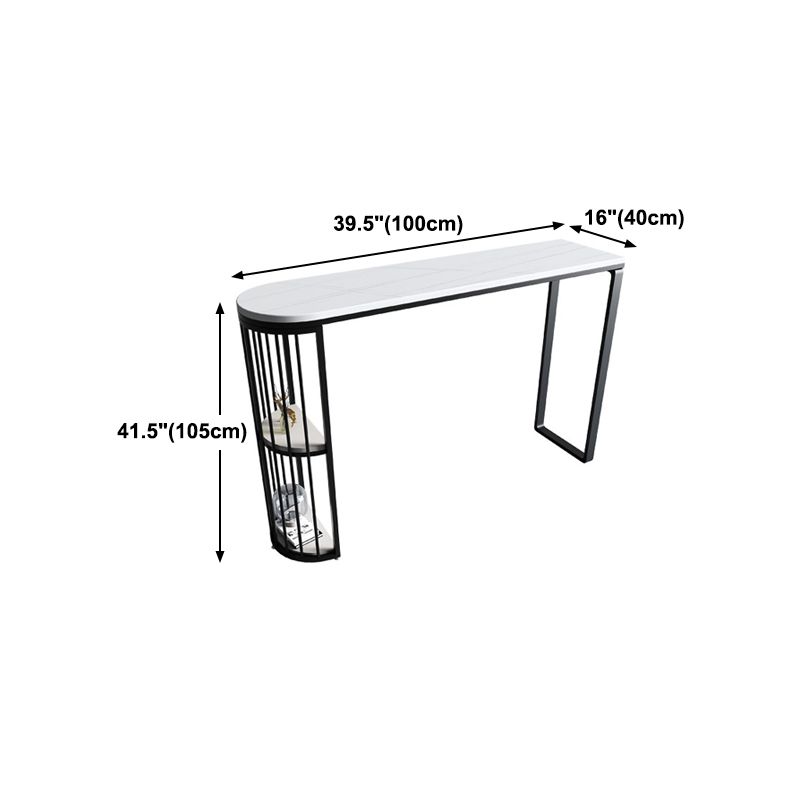 Industrial White Stone Top Counter Table 42-inch Height Table for Living Room Clearhalo 'Bar Furniture' 'Bar Tables' 'bar_tables' 'furn' 'furn_bar_tables' 'Furniture' 'furniture_bar_tables' 'Kitchen & Dining Furniture' 'kitchen&dining_furn' 'kitchen' 1200x1200_527945a2-6c17-45b8-ab63-728206eb5031