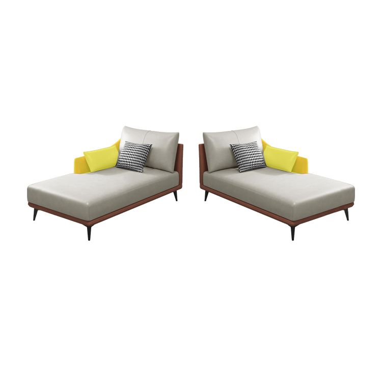 Nordic Cushioned Chaise Lounge Leather Chaise with Recessed Arms for Bedroom Clearhalo 'Chairs & Seating' 'Chaise Lounge' 'chaise_lounge' 'furn' 'furn_chaise_lounge' 'Furniture' 'Living Room Furniture' 1200x1200_527c3a54-ac26-4a9b-af1f-49751e844dc2