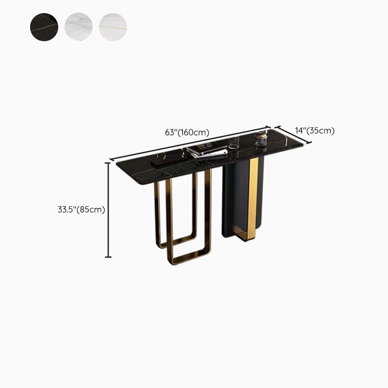 Tavolo di accento console contemporanea rettangolo tavolo console di finitura antica in marmo