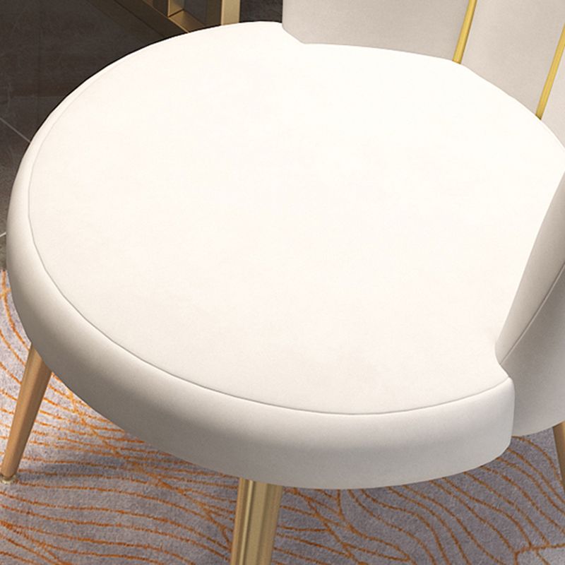 Scandinavian Style Velvet Armless Dining Chair Solid Back Single Dining Chair Clearhalo ' kitchen&dining_furn' 'Dining Chairs' 'Dining Tables & Seating' 'dining_chair' 'furn' 'furn_dining_chair' 'Furniture' 'furniture_dining_chair' 'Kitchen & Dining Furniture' 'kitchen' 1200x1200_527d7573-5dd8-40f0-a8d0-a382de80d073