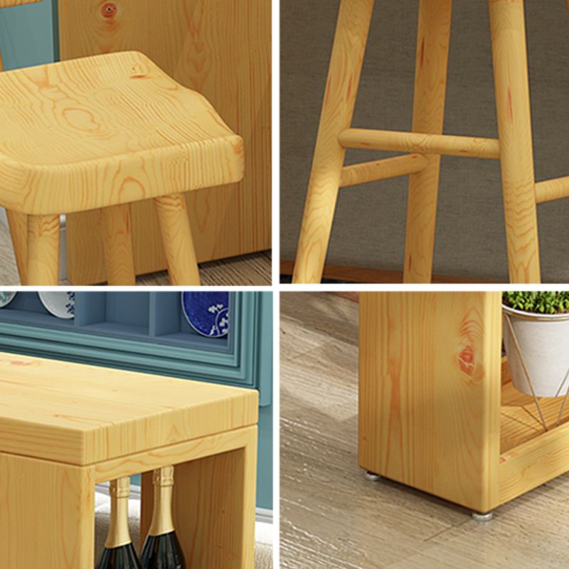 1/3 Pieces Pub Set Full Natural Modern Solid Wooden Bar table Set Clearhalo 'Bar Furniture' 'furn' 'furn_home_bar_bar_sets' 'Furniture' 'Home Bars & Bar Sets' 'home_bar_bar_sets' 'Kitchen & Dining Furniture' 1200x1200_527f3a6d-7b05-4538-a0a7-867f950dfd66