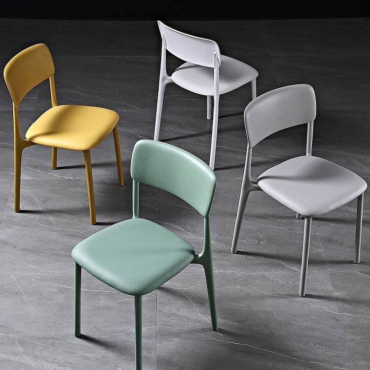 Modern Style Plastic Dining Chairs Open Back Dining Stackable Side Chairs for Kitchen Clearhalo ' kitchen&dining_furn' 'Dining Chairs' 'Dining Tables & Seating' 'dining_chair' 'furn' 'furn_dining_chair' 'Furniture' 'furniture_dining_chair' 'Kitchen & Dining Furniture' 'kitchen' 1200x1200_528001ac-4dfd-4b2d-8ebf-eefc64c5596b