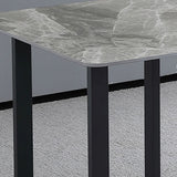 Industrial Grey Table for Restaurant Rectangle Dining Table with Double Pedestal Clearhalo 'Dining Tables & Seating' 'Dining Tables' 'dining_table' 'furn' 'furn_dining_table' 'Furniture' 'furniture_dining_table' 'Kitchen & Dining Furniture' 'kitchen' 'kitchen_dining_table' 1200x1200_52809bdc-1b84-412f-b8b1-7bf04dde7a31