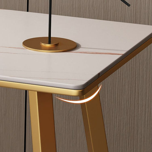 29"H Glam Writing Desk Rectangular Office Desk with Metal Legs Clearhalo 'furn' 'furn_office_desk' 'Furniture' 'Office Desks' 'Office Furniture' 'office_desk' 1200x1200_52814853-780e-48de-96b5-1c4f4d8496bb