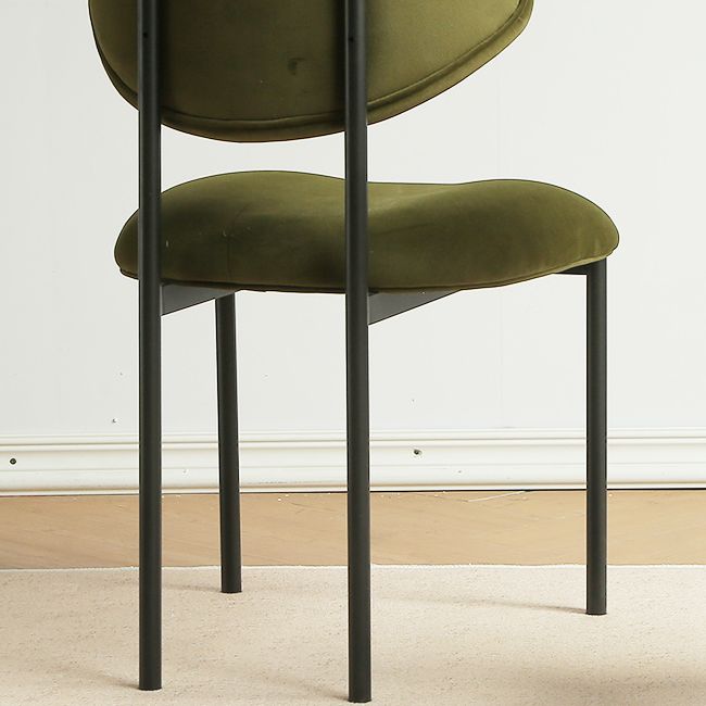 Zeitgenössische offene Back -Polster -Essneitenstuhl für Zuhause