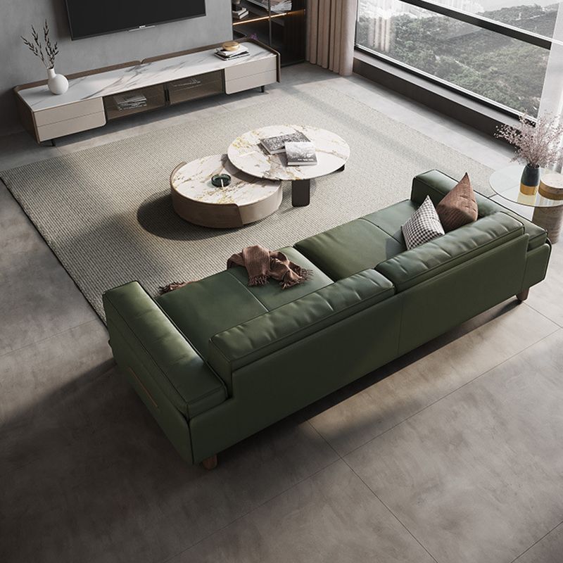 Cuscini verdi della foresta vintage a braccio quadrato salotto