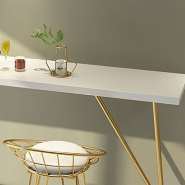 Glam Style Rectangle Bar Table Solid Wood Bar Table with Double Pedestal Clearhalo 'Bar Furniture' 'Bar Tables' 'bar_tables' 'furn' 'furn_bar_tables' 'Furniture' 'Kitchen & Dining Furniture' 1200x1200_5283f015-676f-472b-bc8f-343aff7e22c5