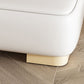 Modern Style Chaise Solid Color Lounge Chair with Genuine Leather
