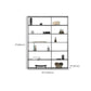 Contemporary Metal Book Shelf Black Etagere Shelf Bookcase for Study Room 9.8" W