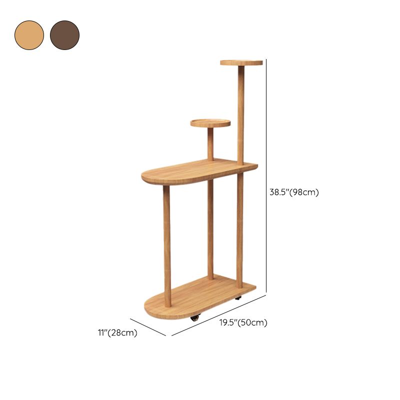 Contemporary Wooden Oval Top Side Table End Table36.22" High with Storage Clearhalo 'Coffee & Accent Tables' 'End & Side Tables' 'end_side_tables' 'furn' 'furn_end_side_tables' 'Furniture' 'Living Room Furniture' 1200x1200_5284a467-31f5-4084-a58c-2b0d895907f7