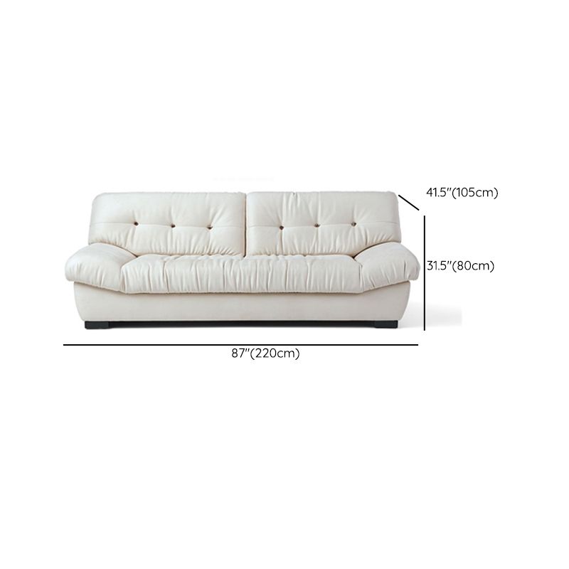 アパート用のコンテンポラリーフェイクレザーシートビスケットバックソファ