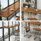 Brown Modern Style Bar Table Solid Wood and Iron Coffee Shop Bar Table Clearhalo 'Bar Furniture' 'Bar Tables' 'bar_tables' 'furn' 'furn_bar_tables' 'Furniture' 'furniture_bar_tables' 'Kitchen & Dining Furniture' 1200x1200_528664d8-6613-4b98-a364-7b37d3b49330
