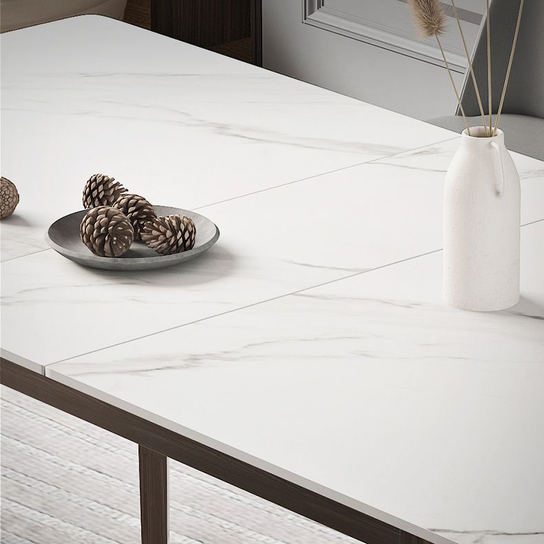 Extendable Sintered Stone Top Dining Set Rectangle 1/4/5/7 Pieces Dining Room Table Set Clearhalo 'Dining Room Sets' 'Dining Tables & Seating' 'dining_room_set' 'furn' 'furn_dining_room_set' 'Furniture' 'furniture_dining_room_set' 'Kitchen & Dining Furniture' 1200x1200_5289201c-eec0-456a-aec3-01a5aae2ef86