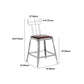 Set tavolo da bar in legno massello stile industriale da 1/2/3 pezzi