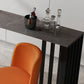 Industrial Style Bar Table 42-inch Height Stone Top and Steel Base Pub Table Clearhalo 'Bar Furniture' 'Bar Tables' 'bar_tables' 'furn' 'furn_bar_tables' 'Furniture' 'furniture_bar_tables' 'Kitchen & Dining Furniture' 1200x1200_528a60be-5c2d-4021-9cb6-71c5174fd167