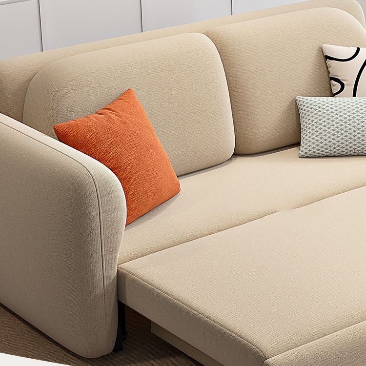 Canapé-lit en velours beige 31,49 "canapé-lit scandinave de largeur avec rembourrage