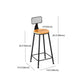 Industrial Style Barstool Metal and Wood Bar Stool for Dining Room 1 Pcs Clearhalo 'Bar Furniture' 'Bar Stools' 'bar_stools' 'furniture_bar_stools' 'Kitchen & Dining Furniture' 'kitchen&dining_furn' 'kitchen' 'kitchen_furn' Furniture' 1200x1200_528df5bf-9d85-4574-bd5a-9631680dcb3e