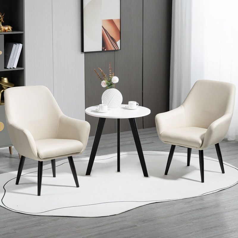 Fixed Back Lounge Chair Solid Color Barrel Chair with Black Legs Clearhalo 'Accent Chairs' 'accent_chairs' 'Chairs & Seating' 'furn' 'furn_accent_chairs' 'Furniture' 'Living Room Furniture' 1200x1200_529105d6-76a4-4d82-96da-61fe1b664abb