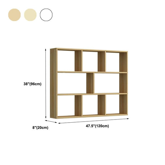 6 "/8" W moderne Holzbuchregal in der Wand montiert mit Regalen