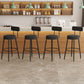 Modern Armless Backrest Counter Stool Iron Dining Room Bar Stool with Cushion and Pedal Clearhalo 'Bar Furniture' 'Bar Stools' 'bar_stools' 'furn' 'furn_bar_stools' 'Furniture' 'furniture_bar_stools' 'Kitchen & Dining Furniture' 1200x1200_52930af8-3b8f-44cb-98d0-60c6df0b3e55