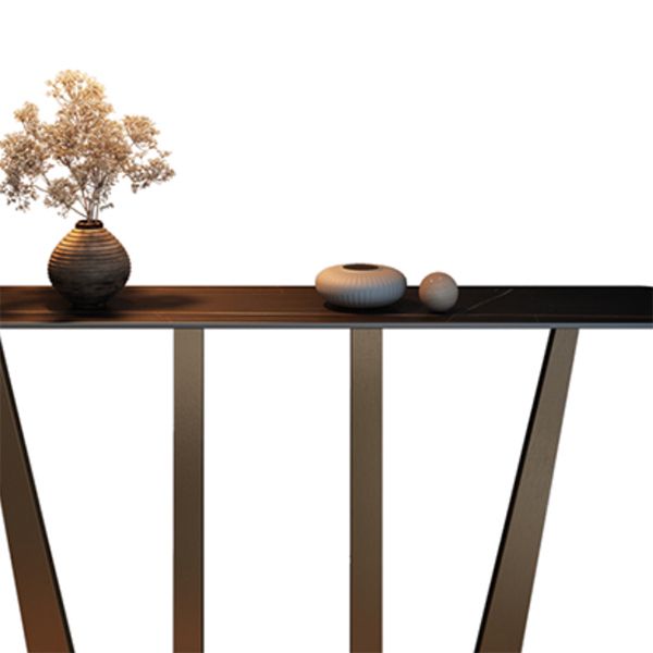 Tavolo console in pietra glam rettangolo di divani console dorata per sala