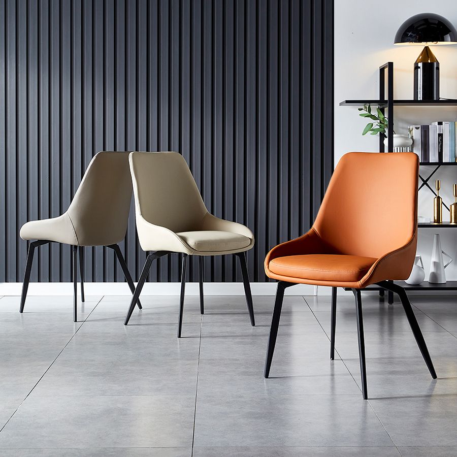 Industrial Design Solid Back Arm Side Chair Upholstered Dining Chairs Clearhalo ' kitchen&dining_furn' 'Dining Chairs' 'Dining Tables & Seating' 'dining_chair' 'furn' 'furn_dining_chair' 'Furniture' 'furniture_dining_chair' 'Kitchen & Dining Furniture' 'kitchen' 1200x1200_5295aa77-2e24-49d5-a92b-1780b25f7896