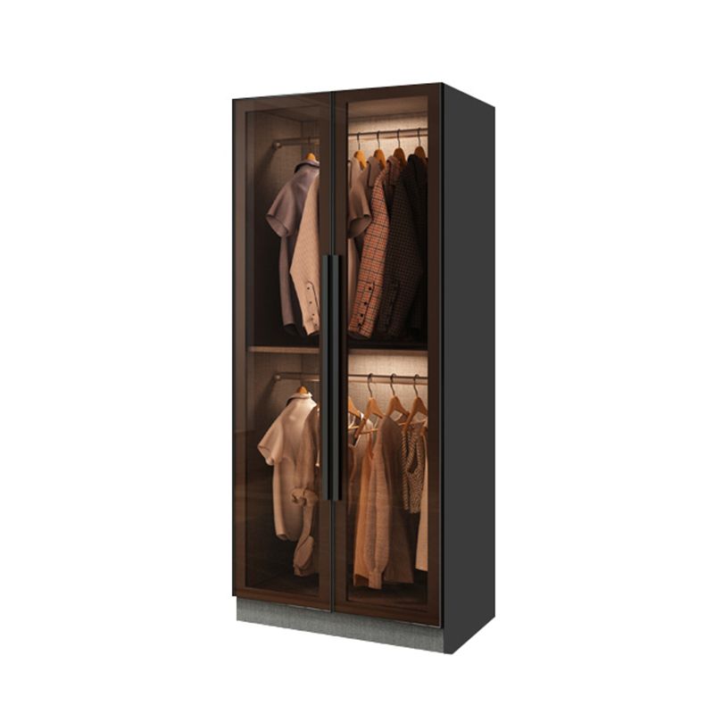 Modern Style Storage Cabinet Mirrored Finish Cabinet with Glass Door Clearhalo 'Armoires & Wardrobes' 'armoires_wardrobes' 'Bedroom Furniture' 'furn' 'furn_armoires_wardrobes' 'Furniture' 1200x1200_52963f08-0285-4365-abb1-dde1f0c1e264