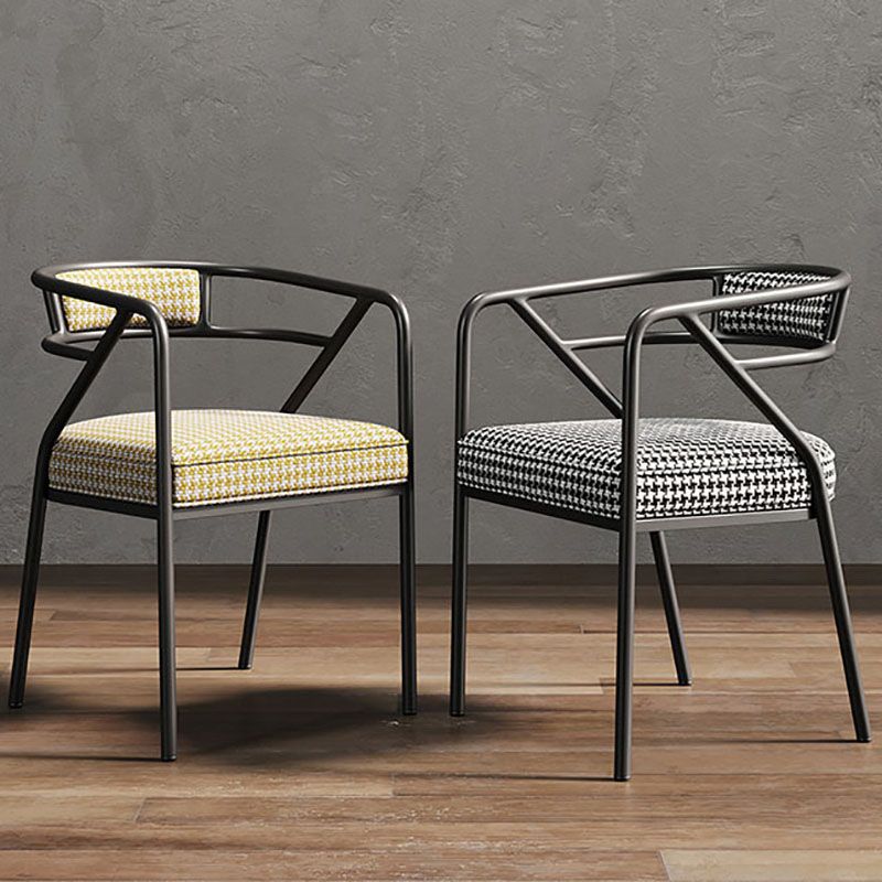 Industrial Home Velvet Arm Chair Matte Finish Open Back Dining Chair (Set of 2) Clearhalo ' kitchen&dining_furn' 'Dining Chairs' 'Dining Tables & Seating' 'dining_chair' 'furn' 'furn_dining_chair' 'Furniture' 'furniture_dining_chair' 'Kitchen & Dining Furniture' 'kitchen' 1200x1200_52972f0c-89f7-46d4-bf3d-f7e6044194bf