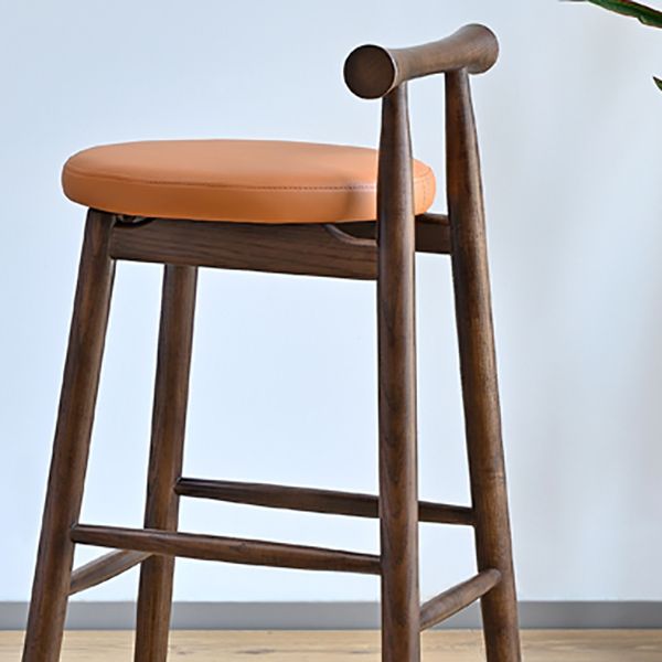 Contemporary Ash Wood Backrest Counter High Stool with 4 Legs Clearhalo 'Bar Furniture' 'Bar Stools' 'bar_stools' 'furn' 'furn_bar_stools' 'Furniture' 'Kitchen & Dining Furniture' 1200x1200_5297e643-6748-4b8f-a8f5-b1d2e7c37540