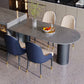 Modern Dining Table Stone Top Table with Steel Base in Black Clearhalo ' dining_table' 'Dining Tables & Seating' 'Dining Tables' 'furn' 'furn_dining_table' 'Furniture' 'furniture_dining_table' 'Kitchen & Dining Furniture' 'kitchen&dining_furn' 'kitchen' 'kitchen_dining_table' 1200x1200_5299a5e7-b77d-430b-a464-5a92063ea253