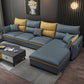 Square Arm Pillowed Back Cushions 4-Seater Sectional Sofa with Chaise Clearhalo 'furn' 'furn_sectionals' 'Furniture' 'furniture_sectionals' 'kitchen' 'kitchen_sectionals' 'Living Room Furniture' 'Sectionals' 1200x1200_529aae06-7662-4b8f-a362-2e8b0b2c5875