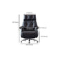 27-inch brede moderne managersstoel Zwart lederen directiestoel