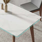 Modern Dining Sintered Stone Table Dining Rectangle Table with Wood Legs for Home