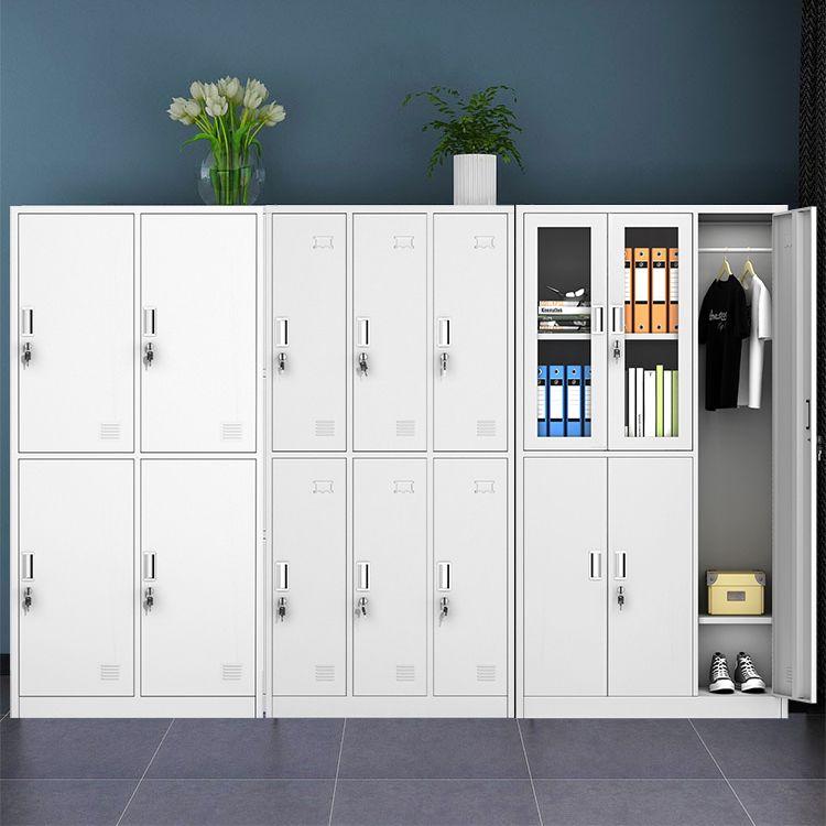 Metal Wardrobe Cabinet Contemporary Hinged Wardrobe Closet for Home Clearhalo 'Armoires & Wardrobes' 'armoires_wardrobes' 'Bedroom Furniture' 'furn' 'furn_armoires_wardrobes' 'Furniture' 1200x1200_52a280f3-1abf-4b19-b945-23af809cfd43