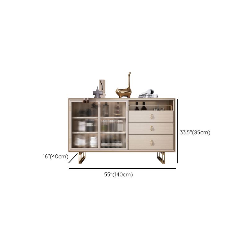 Porte di vetro contemporanea Sideboard a buffet bianco scheda laterale