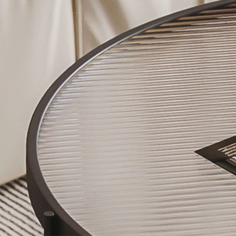 Minimalism Glass Top Coffee Table Round Metal Frame Cocktail Table Clearhalo 'Coffee & Accent Tables' 'Coffee Tables' 'coffee_tables' 'furn' 'furn_coffee_tables' 'Furniture' 'Living Room Furniture' 1200x1200_52a37928-984b-47a8-8043-6f78b27a82f1