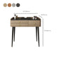 Glam 31.49 " Height Slate Table Top Makeup Vanity Stool with 3 Drawers Clearhalo 'Bedroom Furniture' 'furn' 'furn_makeup_vanities' 'Furniture' 'Makeup Vanities' 'makeup_vanities' 1200x1200_52a3bb8a-7df1-4db5-b7a5-d0c61ee85885