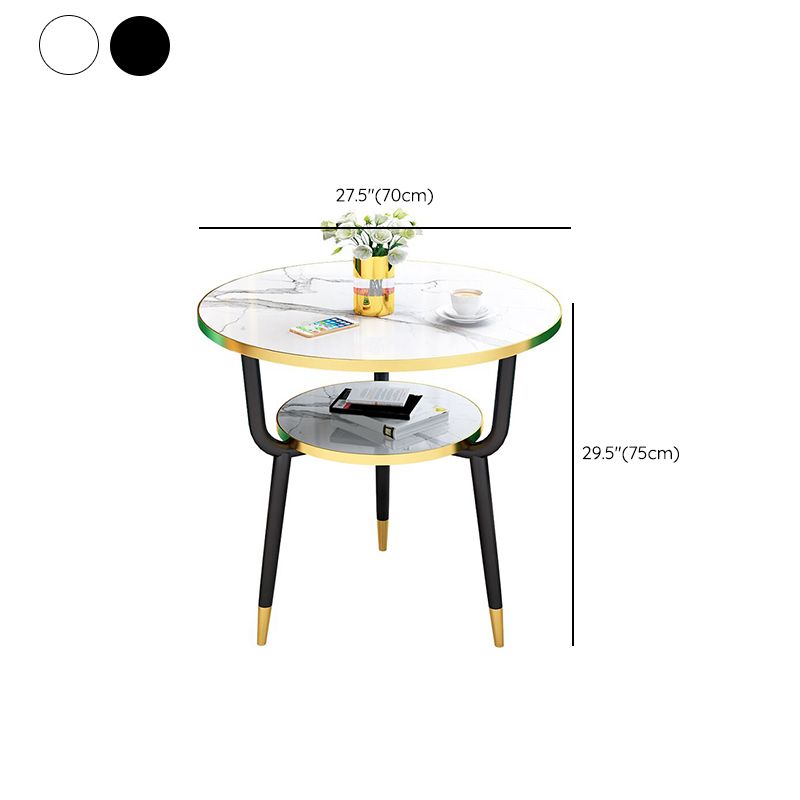Modern Stone Storable Dining Table Metal Base for Dining Room Clearhalo 'Dining Tables & Seating' 'Dining Tables' 'dining_table' 'furn' 'furn_dining_table' 'Furniture' 'Kitchen & Dining Furniture' 1200x1200_52a417c8-41d2-4ad9-b856-9e8ae75f5ccf