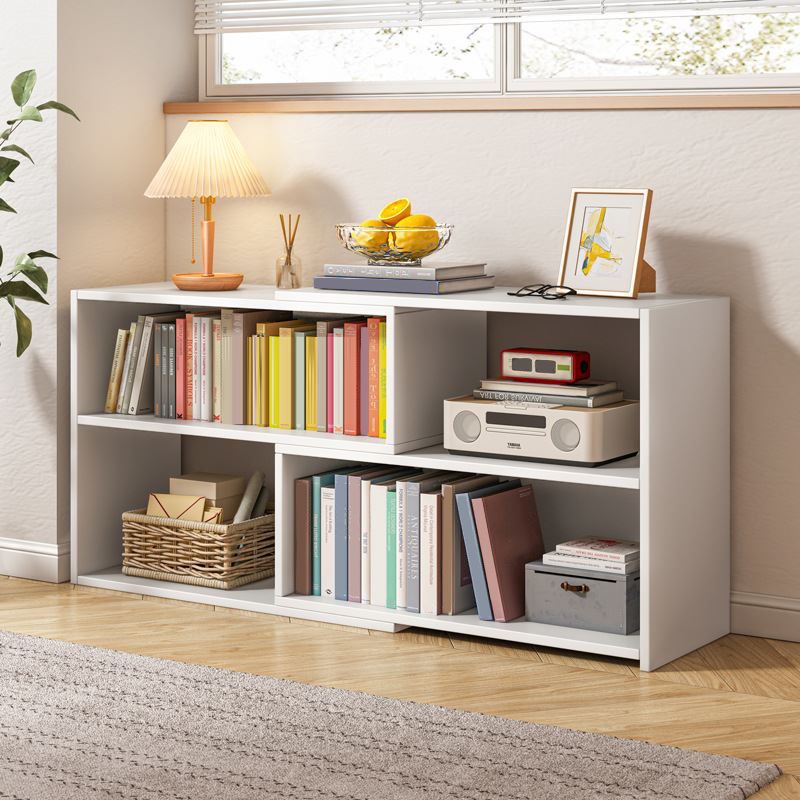 Contemporary Style Bookshelf Open Back Bookcase for Home Office